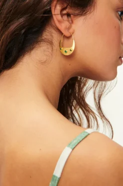 New Des Petit Hauts Boucles D'Oreilles Pampa ONYX VERT