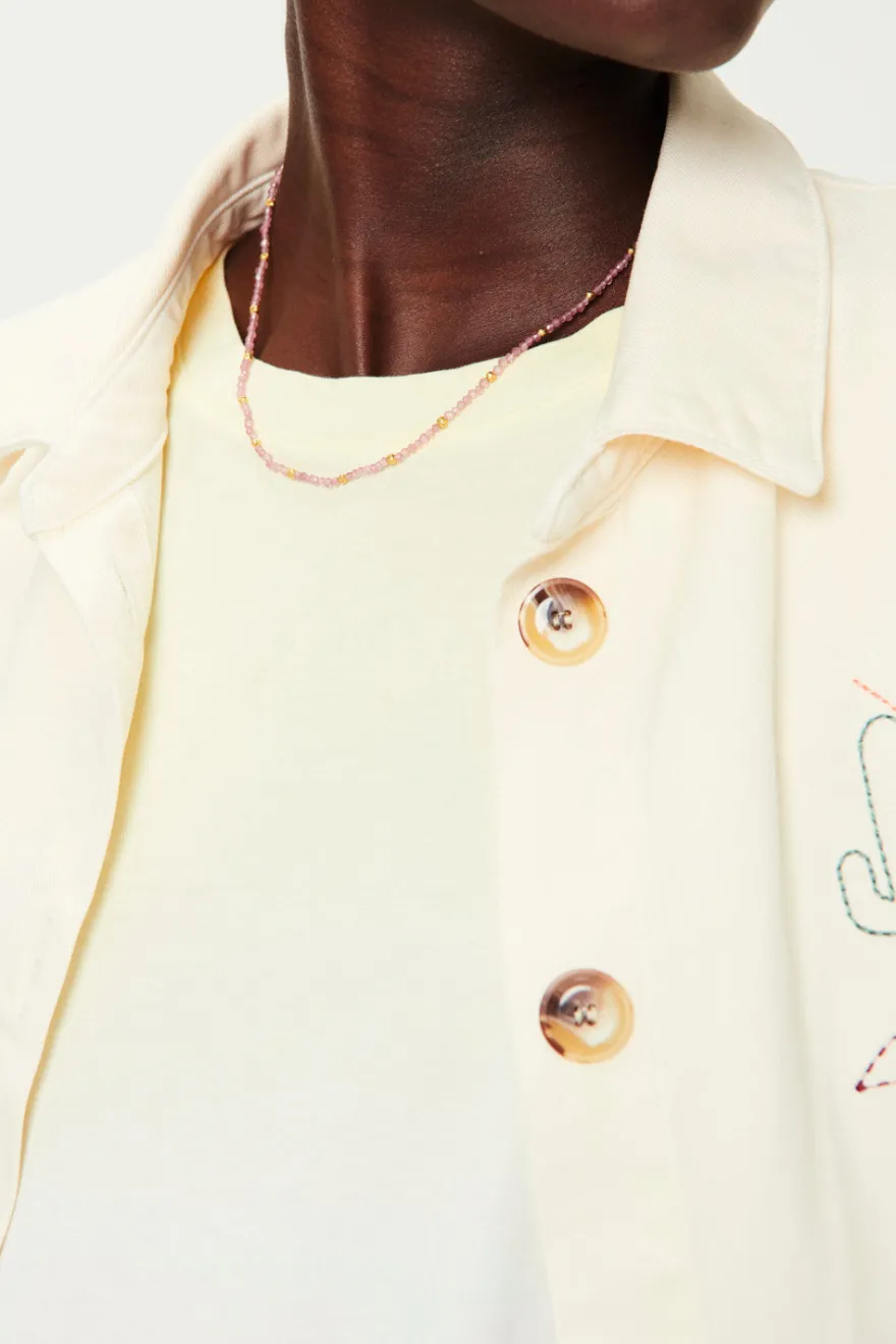 Outlet Des Petit Hauts Collier Padma TOURMALINE ROSE