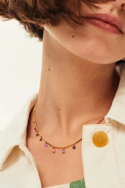 Sale Des Petit Hauts Collier Patsy OR/MULTICO