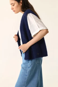 Outlet Des Petit Hauts Gilet Bunny MARINE