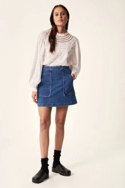 Online Des Petit Hauts Jupe Louxor MIDDLE BLUE