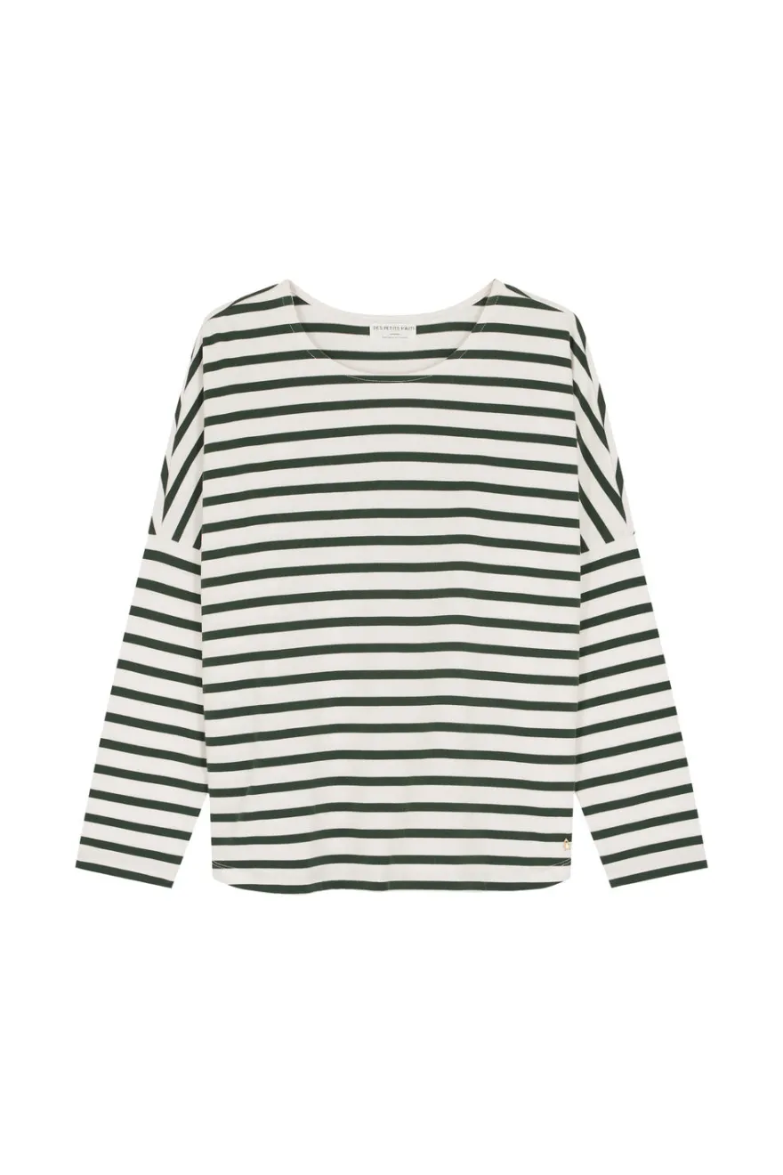 Outlet Des Petit Hauts Marinière Filly ECRU/EPICEA