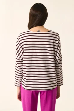 Discount Des Petit Hauts Marinière Filly ECRU/OURS
