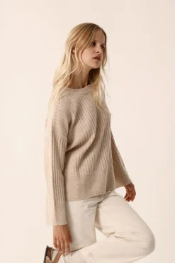 Sale Des Petit Hauts Pull Aristou LATTE