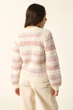 Clearance Des Petit Hauts Pull Delou CREME/POUDRE