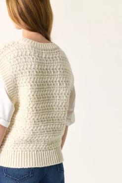 Outlet Des Petit Hauts Pull sans manches Astrid CREME
