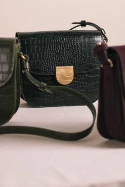 Sale Des Petit Hauts Sac Lenny CROCO NOIR