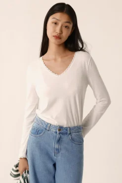 New Des Petit Hauts Tee-shirt Izolene ECRU