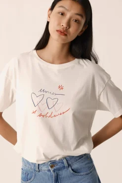 Hot Des Petit Hauts Tee-shirt Marina ECRU