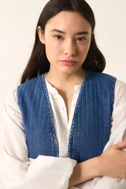 Outlet Des Petit Hauts Veste Loucy MIDDLE BLUE