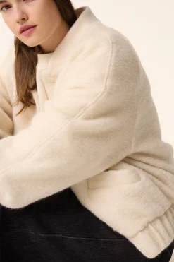 Online Des Petit Hauts Veste maille Hildou CREME