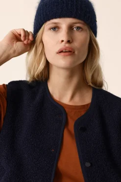 Discount Des Petit Hauts Veste maille sans manches Zlata MARINE