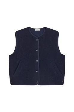 Discount Des Petit Hauts Veste maille sans manches Zlata MARINE