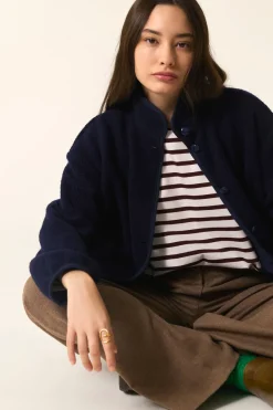Clearance Des Petit Hauts Veste maille Zlavina MARINE